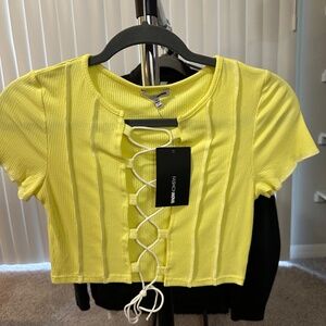 Cropped Cut Out FashionNova Shirt